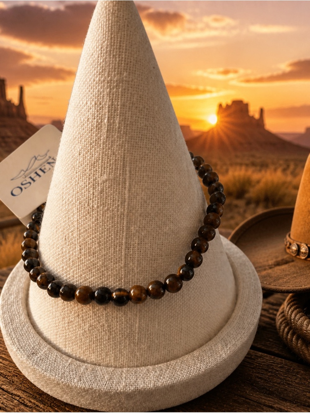 Brown Tiger Eye Beaded Bracelet for Men/Woman